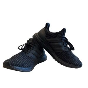 Adidas Ultraboost 4.0 DNA WMN Size 8 Triple Black Running Shoes Sneakers‎